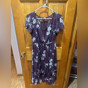 Purple floral double layer chiffon dress. Torrid size 00
